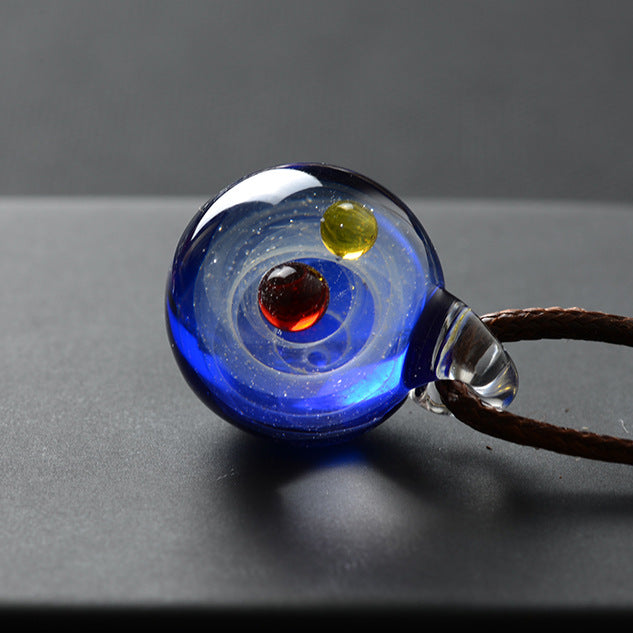 Colgante Cósmico de Esfera de Cristal (Sin Cadena)