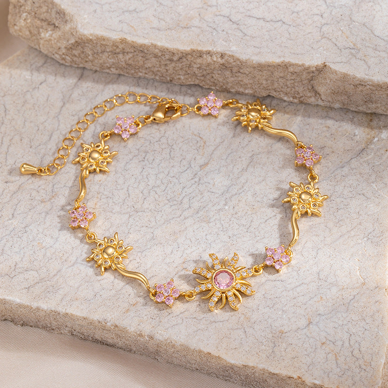 Pulsera Girasol con Circonitas para Mujer