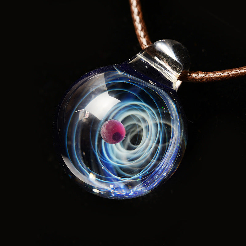 Colgante Cósmico de Esfera de Cristal (Sin Cadena)