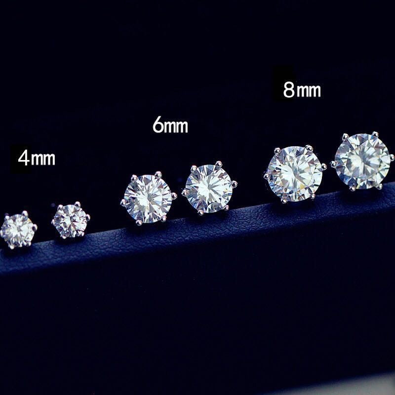 Pendientes de Circonita con Engaste de Seis Garras – Unisex