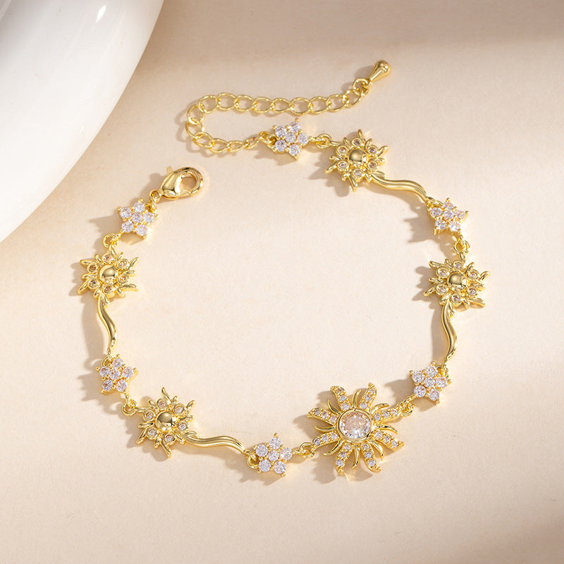 Pulsera Girasol con Circonitas para Mujer