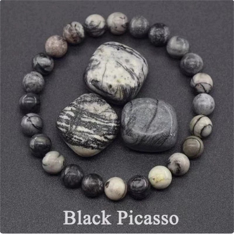 Pulsera de Cuentas de Piedra Natural