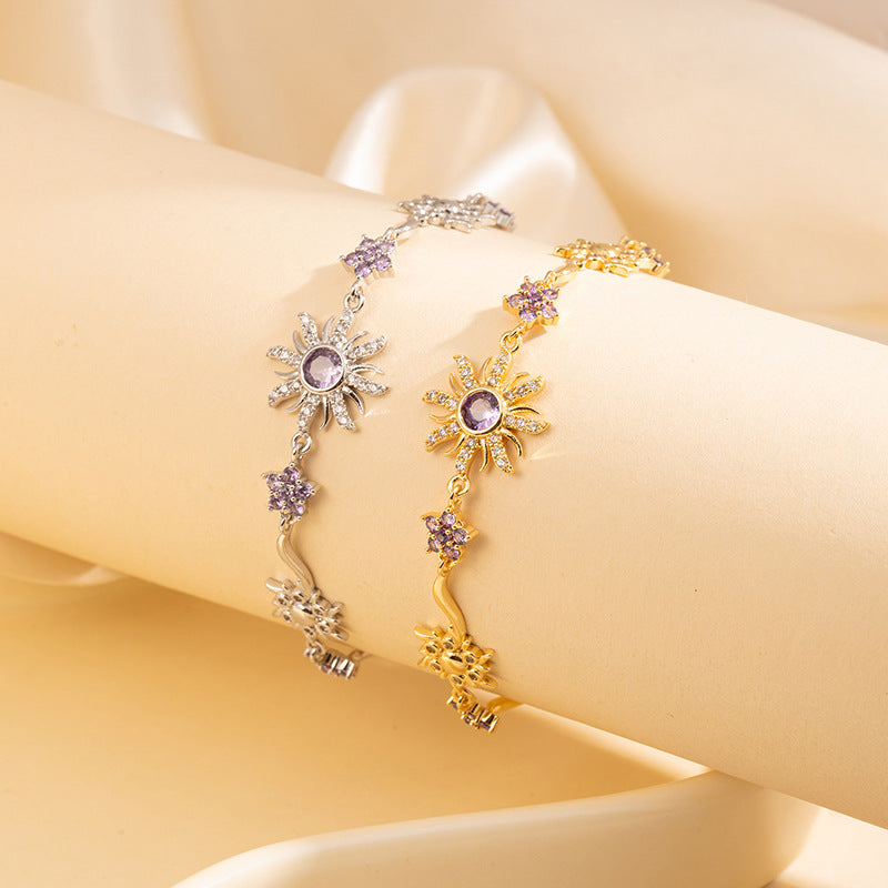 Pulsera Girasol con Circonitas para Mujer