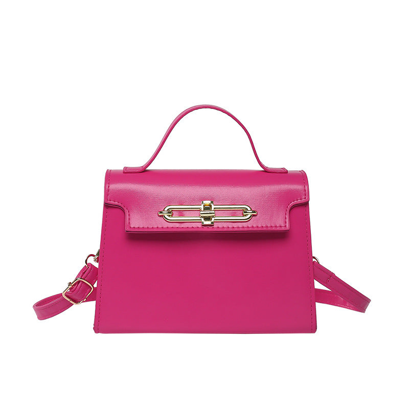 Bolso cuadrado pequeño de PU en color liso