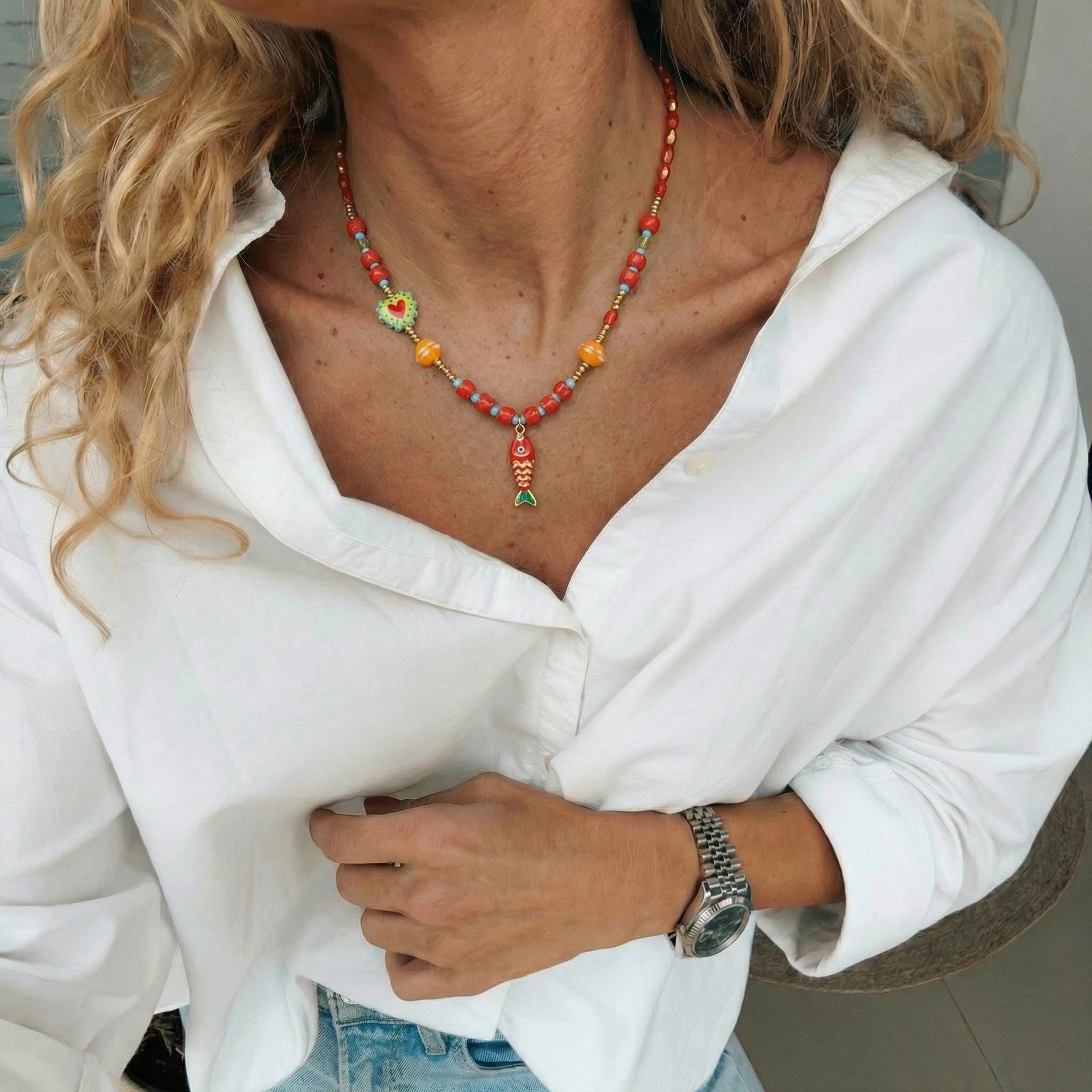 Collar Colgante Estilo Playa de Vacaciones