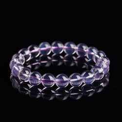 Natural Purple Jade Crystal Bead Bracelet