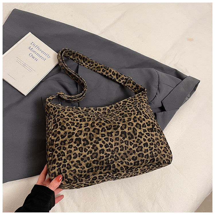 Bolso de Hombro con Estampado de Leopardo para Mujer