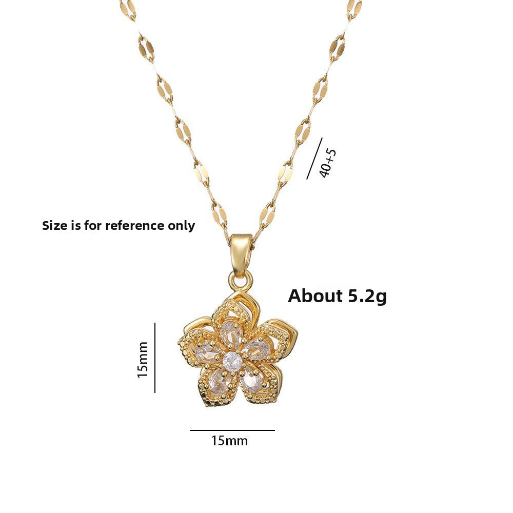 Elegant Titanium Steel Necklace – Bauhinia Collection and Assorted Models