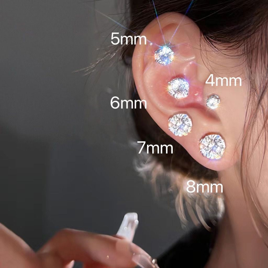 Pendientes de Circonita con Engaste de Seis Garras – Unisex
