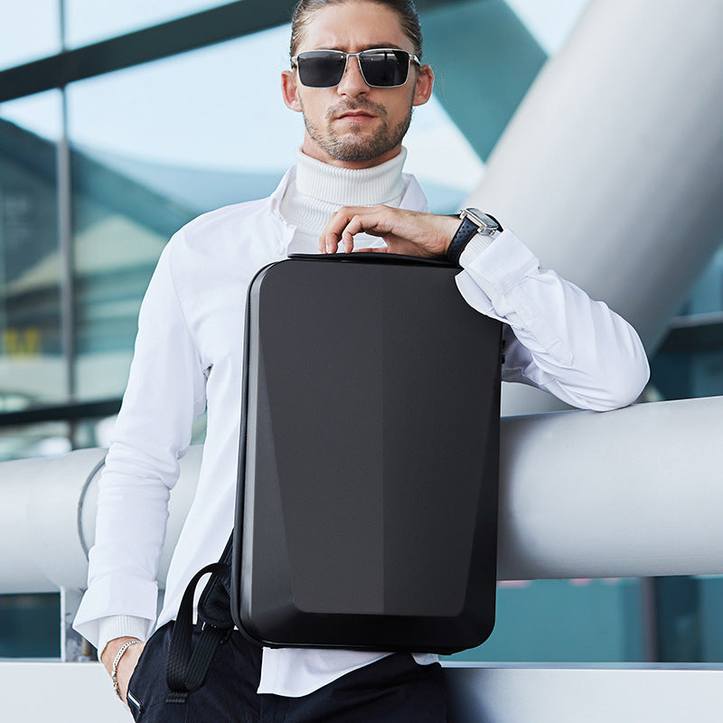 Mochila de Carcasa Rígida con Puerto de Carga USB para Portátil