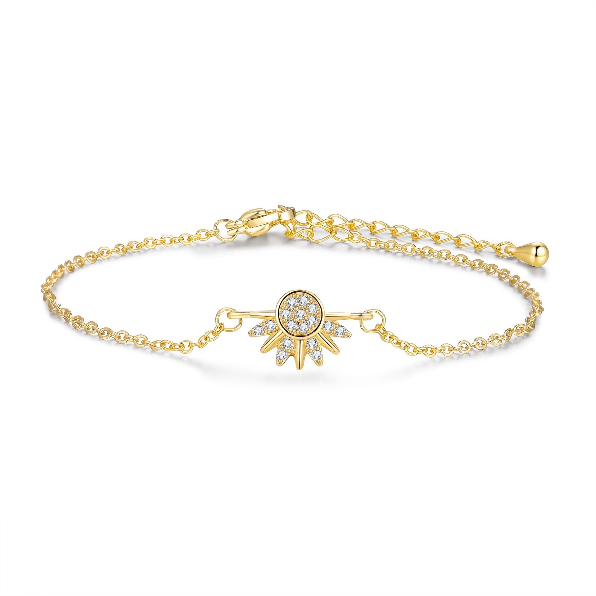 Pulsera de Sol Bicolor en Plata para Mujer, Estilo Layered