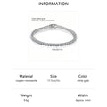 Pulsera Tenis de Moissanita con Base de Cobre y Baño de Oro