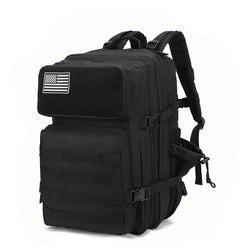 High-capacity tactical backpack with side pockets