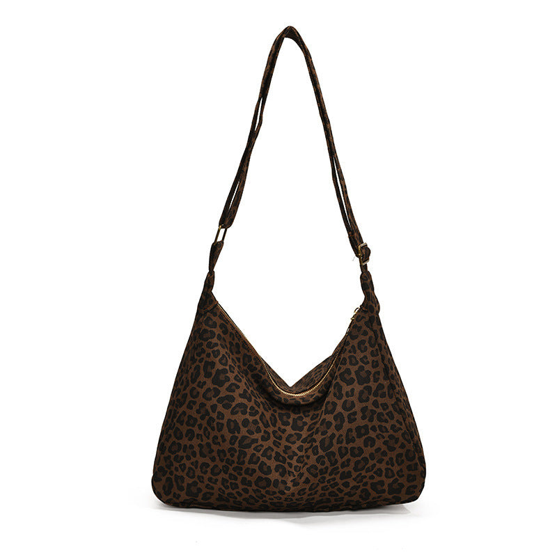 Bolso de Hombro con Estampado de Leopardo para Mujer