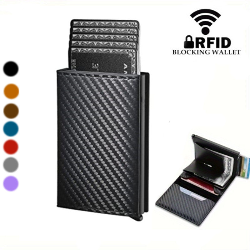 Tarjetero de Fibra de Carbono con RFID y Apertura Automática