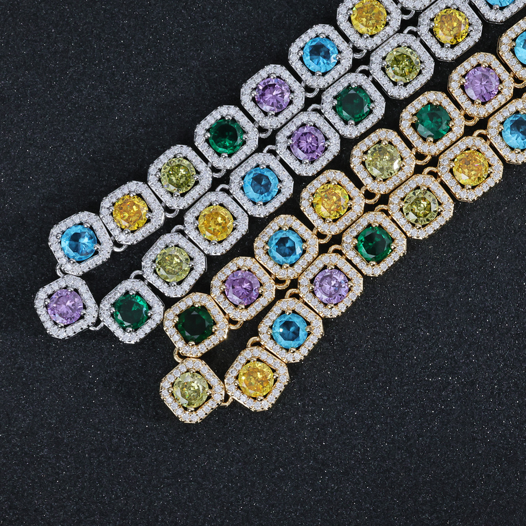 Pulsera a juego con circonita cúbica