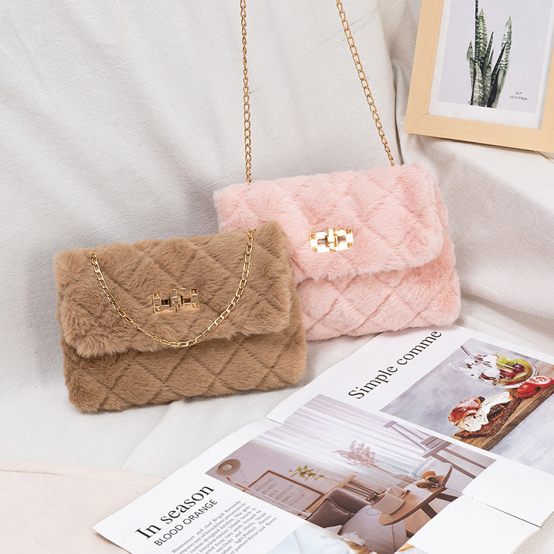 Plush shoulder bag
