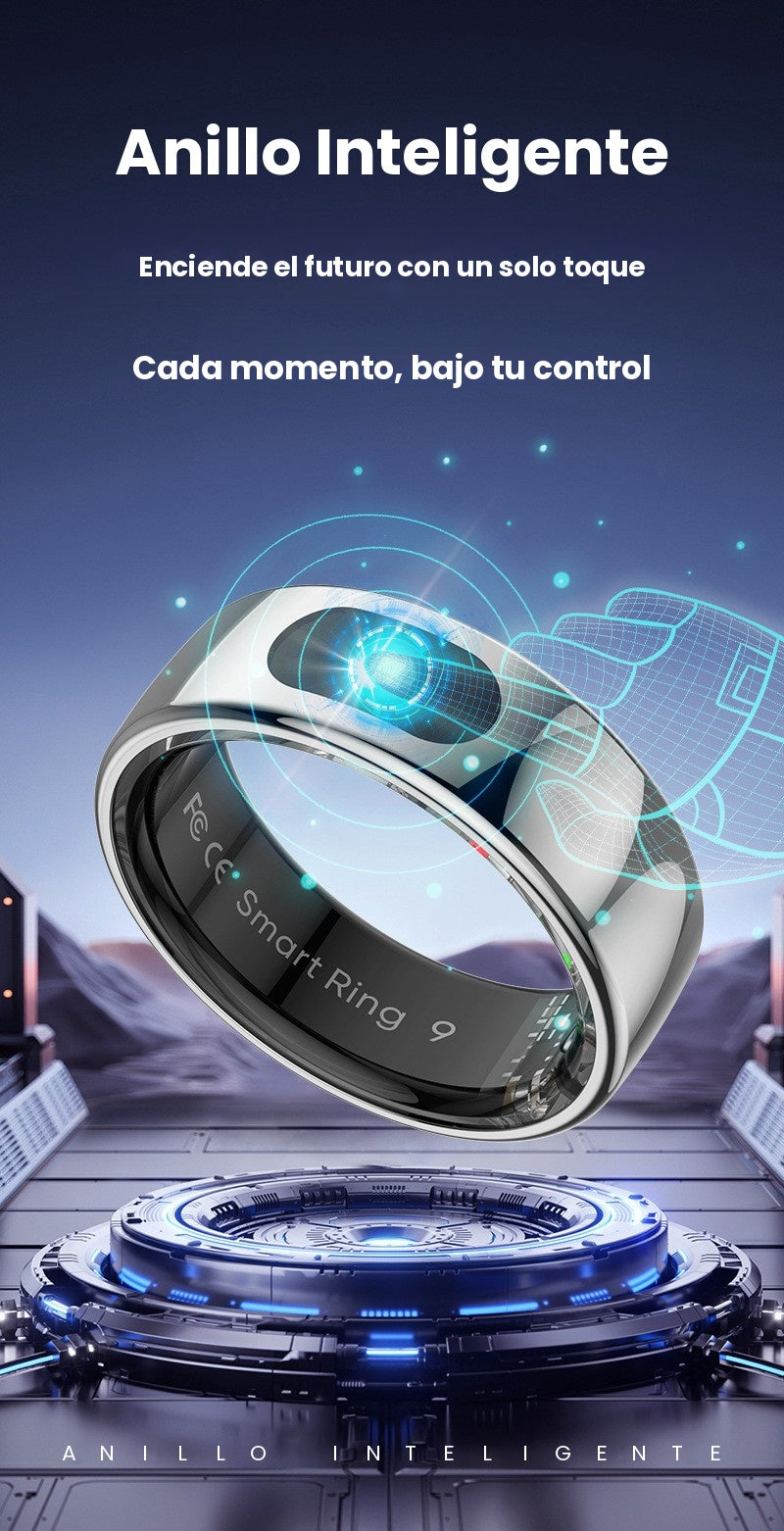 Anillo Inteligente de Salud Resistente al Agua