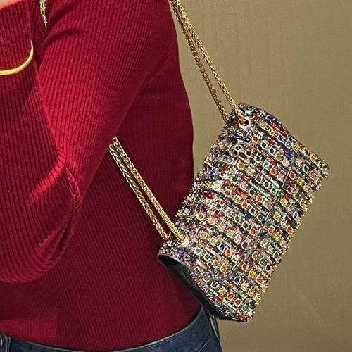 Exquisite diamond-encrusted handbag