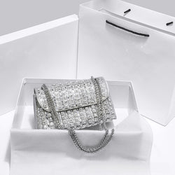 Exquisite diamond-encrusted handbag