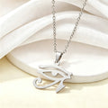 Collar con Colgante Ojo de Horus de Acero Inoxidable para Mujer