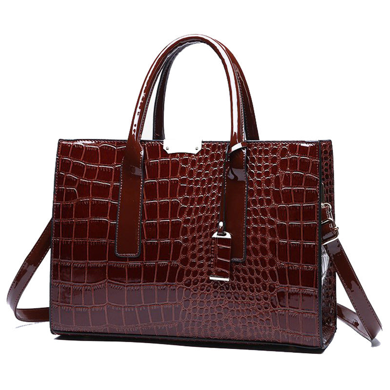 Bolso Tote de Mujer con Textura de Cocodrilo