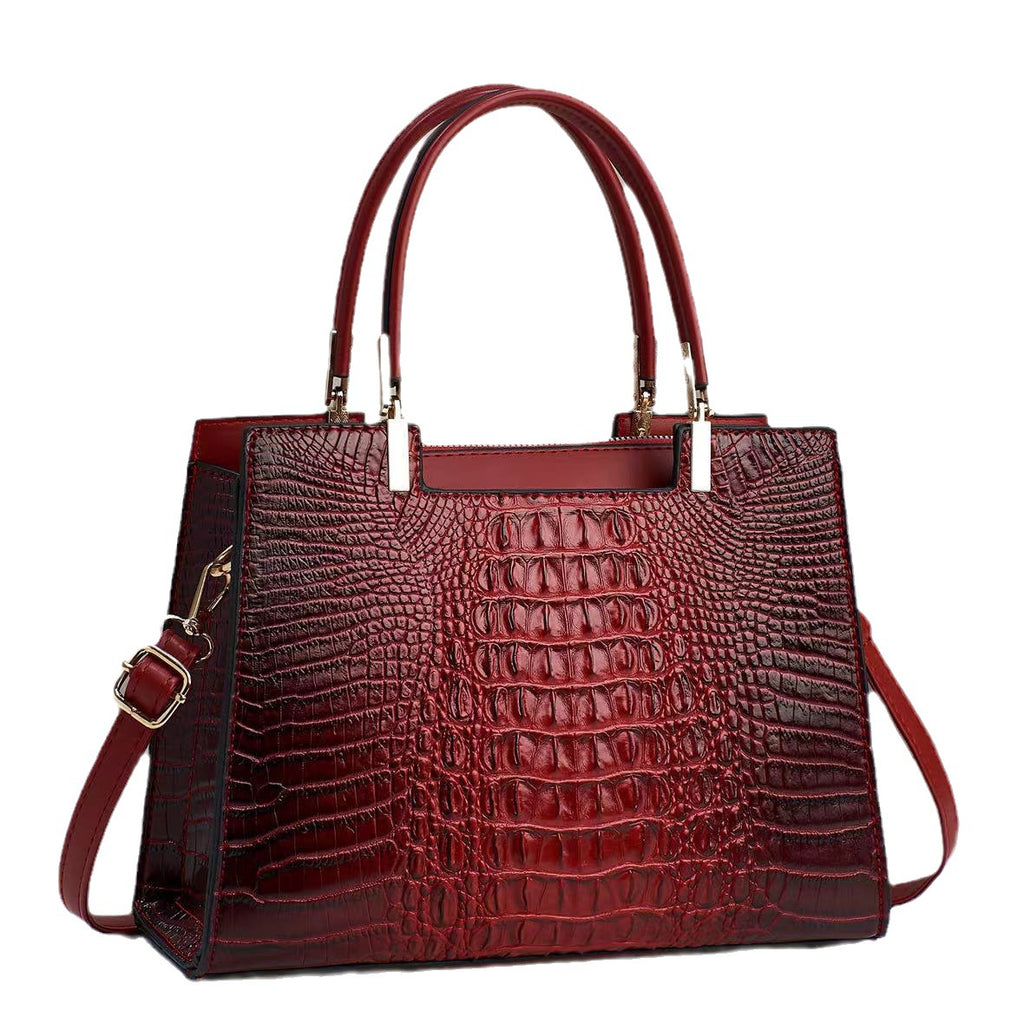 Bolso de Gran Capacidad con Textura de Cocodrilo