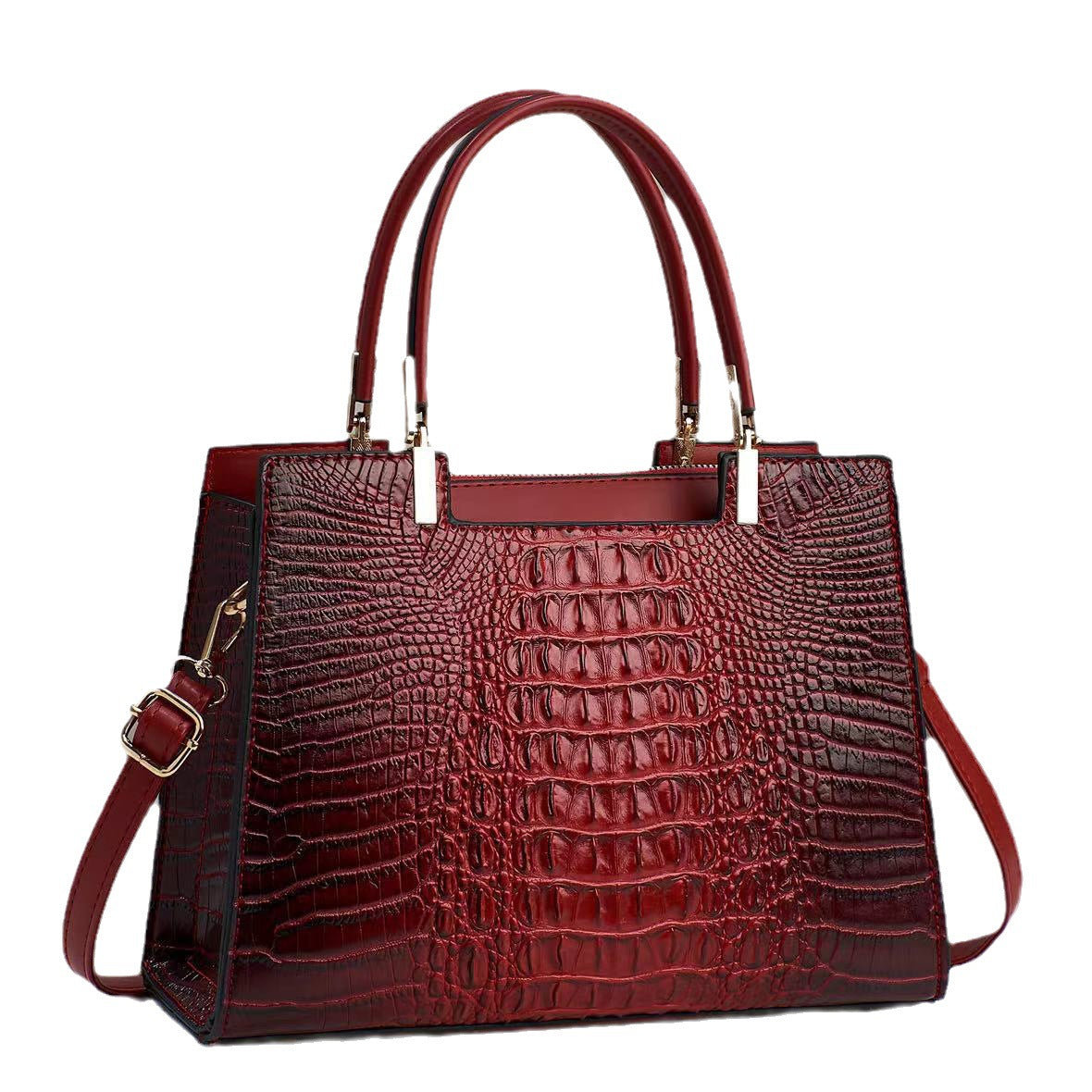 Bolso de Gran Capacidad con Textura de Cocodrilo