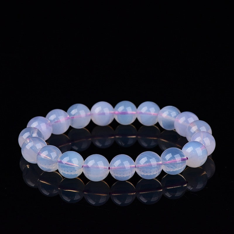 Pulsera de Cuentas de Cristal de Jade Púrpura Natural