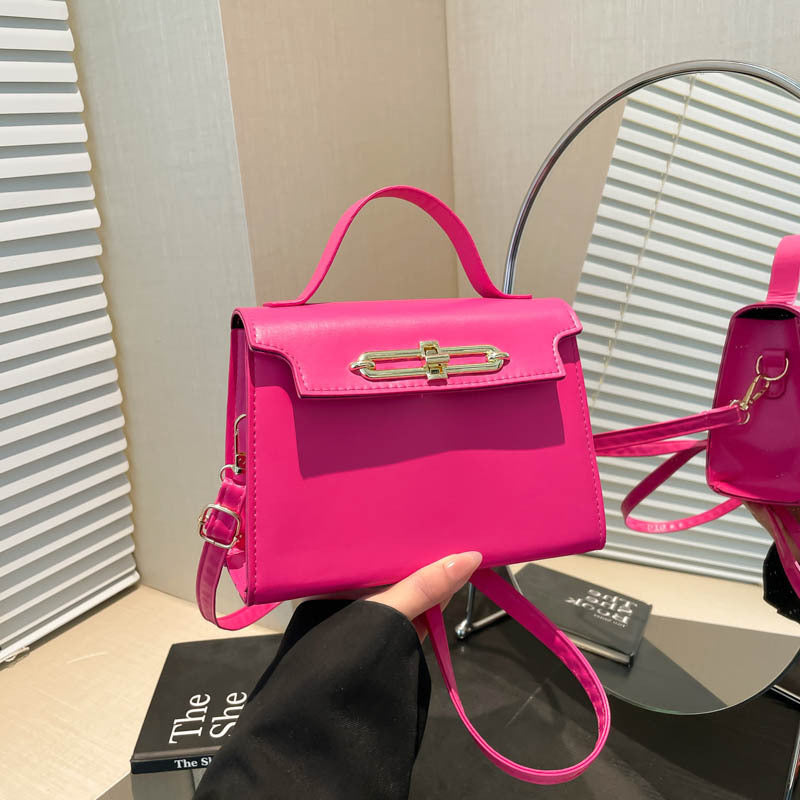 Bolso cuadrado pequeño de PU en color liso