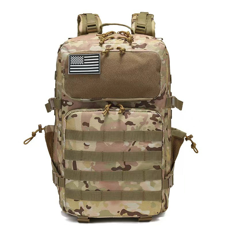 Mochila táctica de gran capacidad con bolsillos laterales