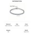 Pulsera Tenis de Moissanita con Base de Cobre y Baño de Oro