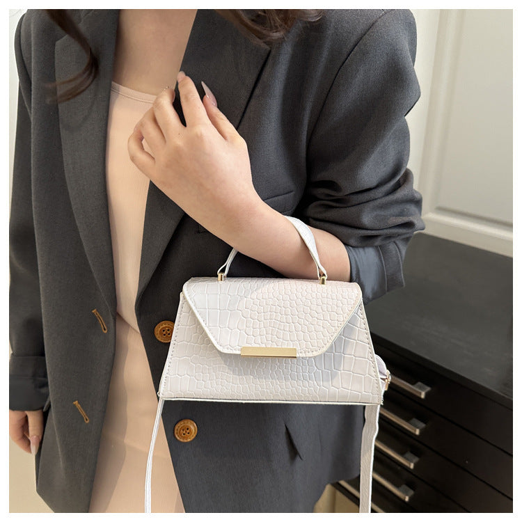 Bolso cuadrado pequeño de PU con estampado de cocodrilo