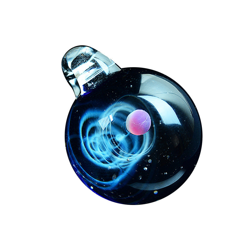 Colgante Cósmico de Esfera de Cristal (Sin Cadena)