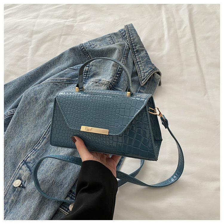 Bolso cuadrado pequeño de PU con estampado de cocodrilo