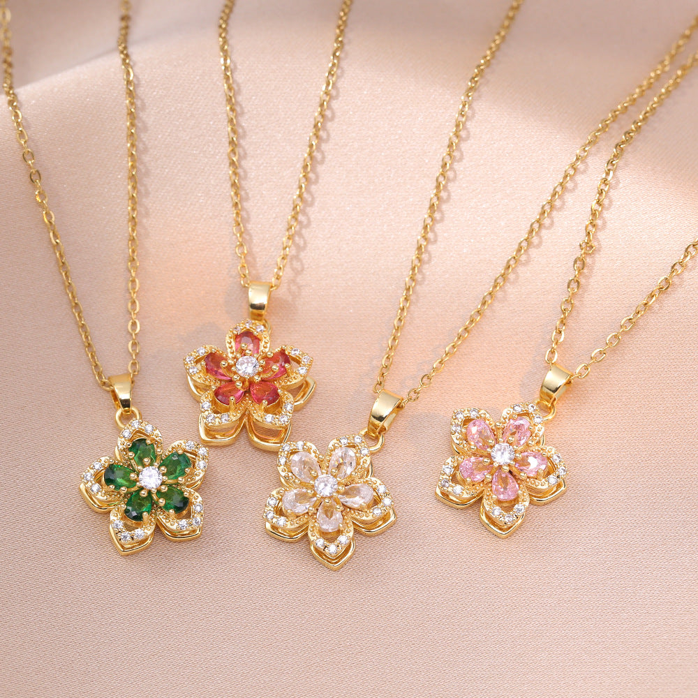 Elegant Titanium Steel Necklace – Bauhinia Collection and Assorted Models