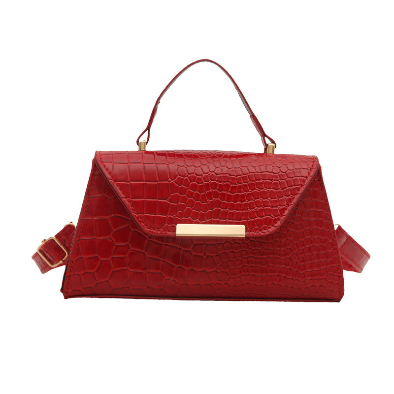 Bolso cuadrado pequeño de PU con estampado de cocodrilo