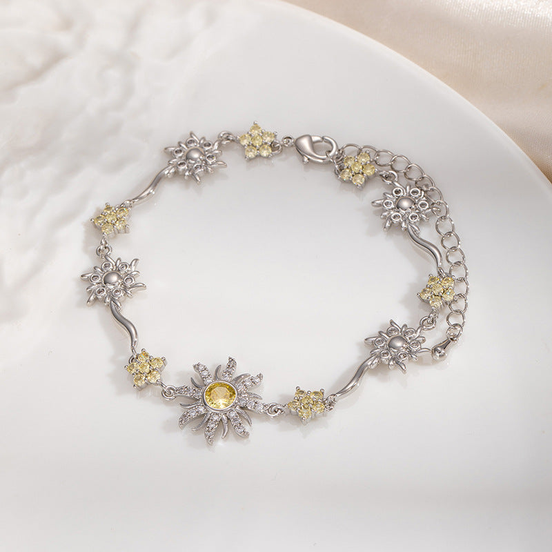 Pulsera Girasol con Circonitas para Mujer