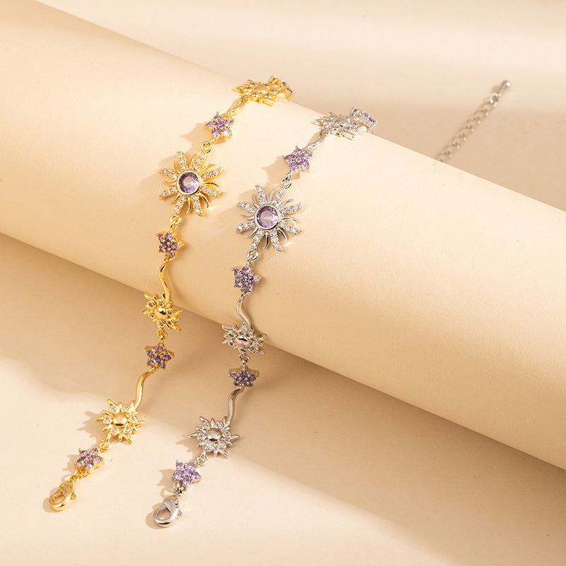 Pulsera Girasol con Circonitas para Mujer