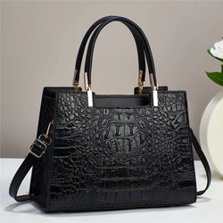 Bolso de Gran Capacidad con Textura de Cocodrilo