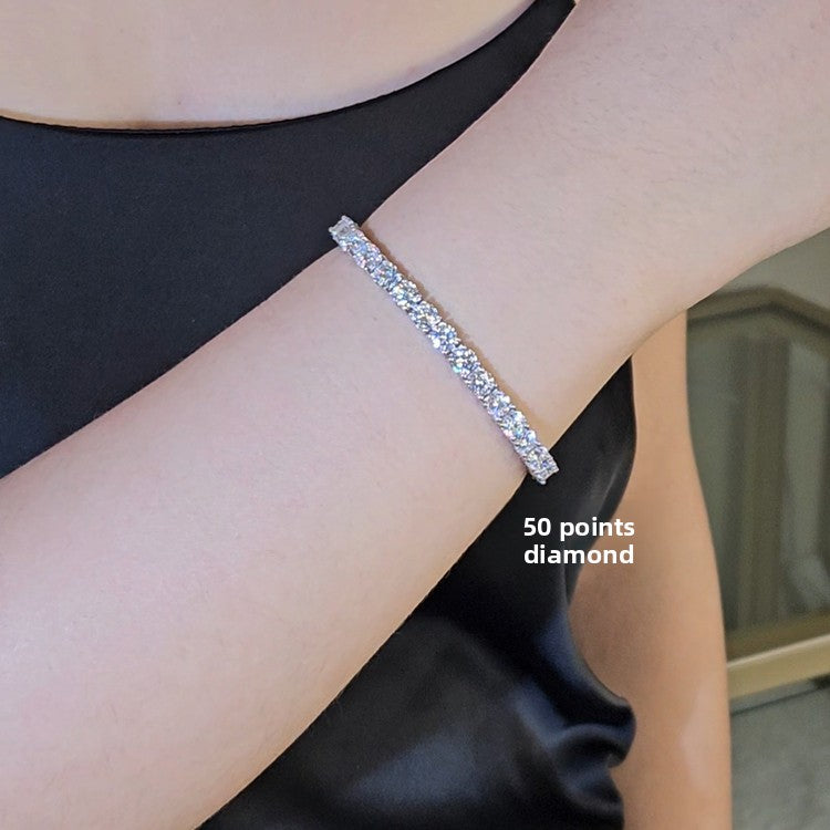 Pulsera Tenis de Moissanita Cultivada en Laboratorio