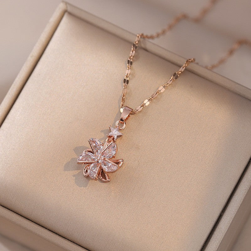 Elegant Titanium Steel Necklace – Bauhinia Collection and Assorted Models