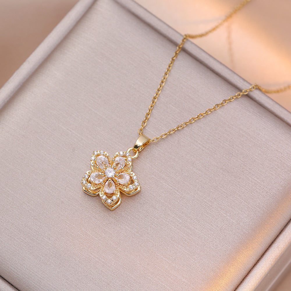 Elegant Titanium Steel Necklace – Bauhinia Collection and Assorted Models