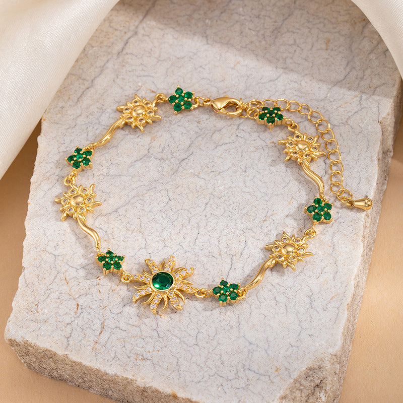Pulsera Girasol con Circonitas para Mujer