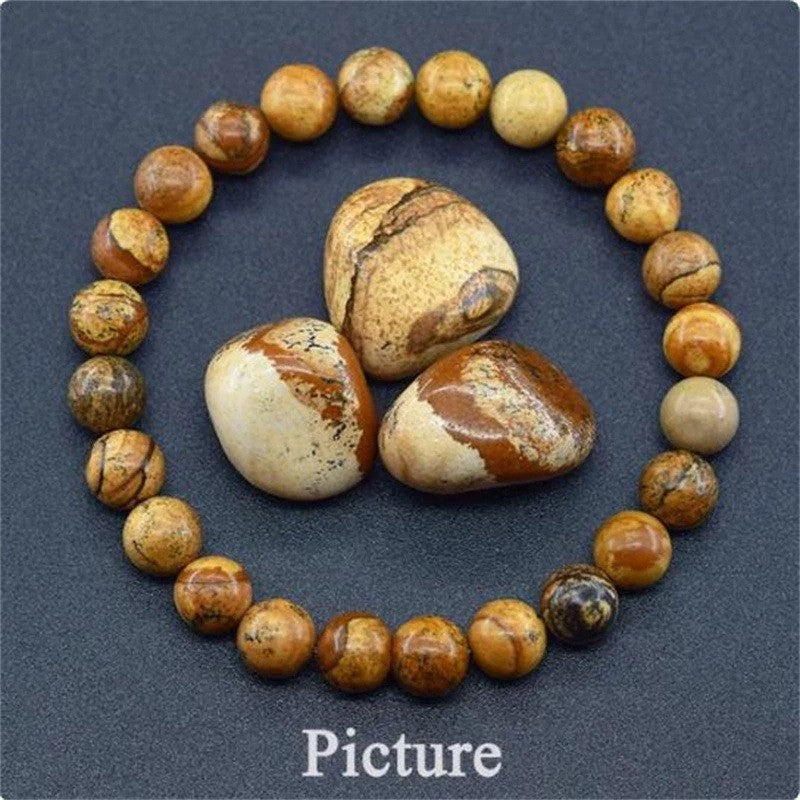 Pulsera de Cuentas de Piedra Natural