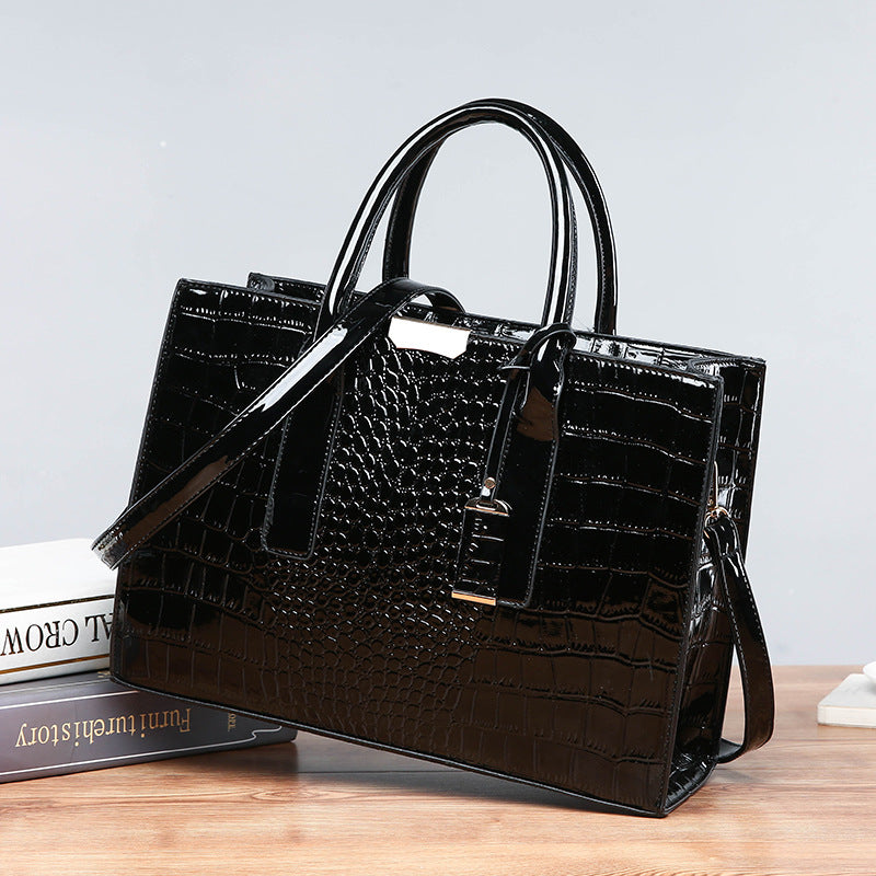 Bolso Tote de Mujer con Textura de Cocodrilo