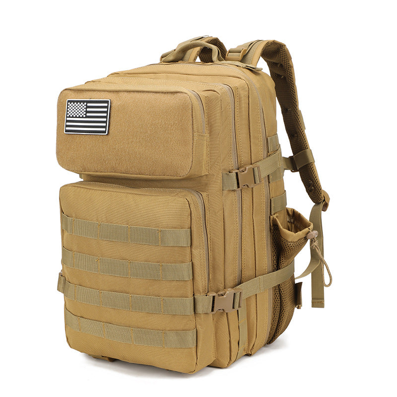 Mochila táctica de gran capacidad con bolsillos laterales