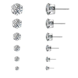 Pendientes de Circonita con Engaste de Seis Garras – Unisex