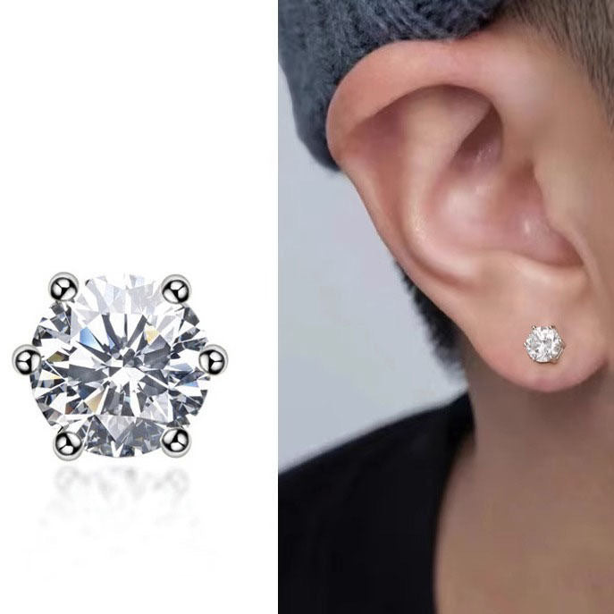 Pendientes de Circonita con Engaste de Seis Garras – Unisex