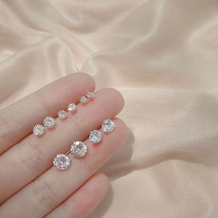 Pendientes de Circonita con Engaste de Seis Garras – Unisex